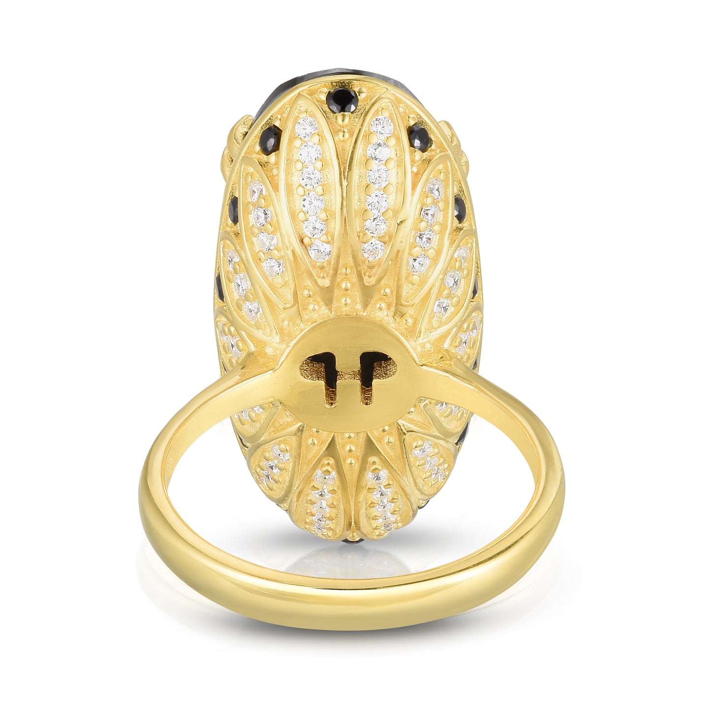 Bash Ellipse Cocktail Ring - Gold