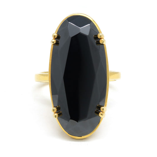 Bash Ellipse Cocktail Ring - Gold