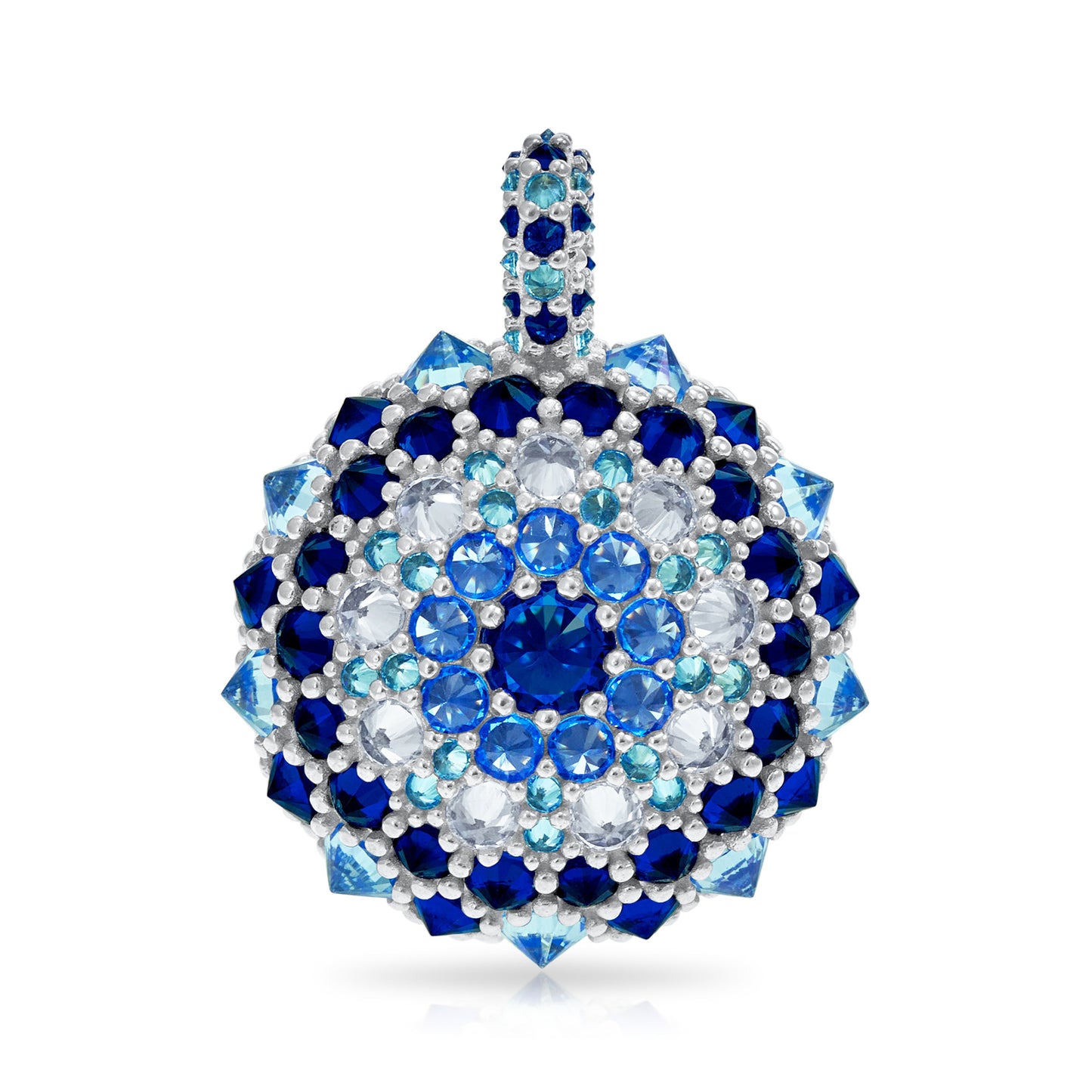 Cleopatra (Evil Eye) Bonbon Cocktail Pendant Charm - Silver