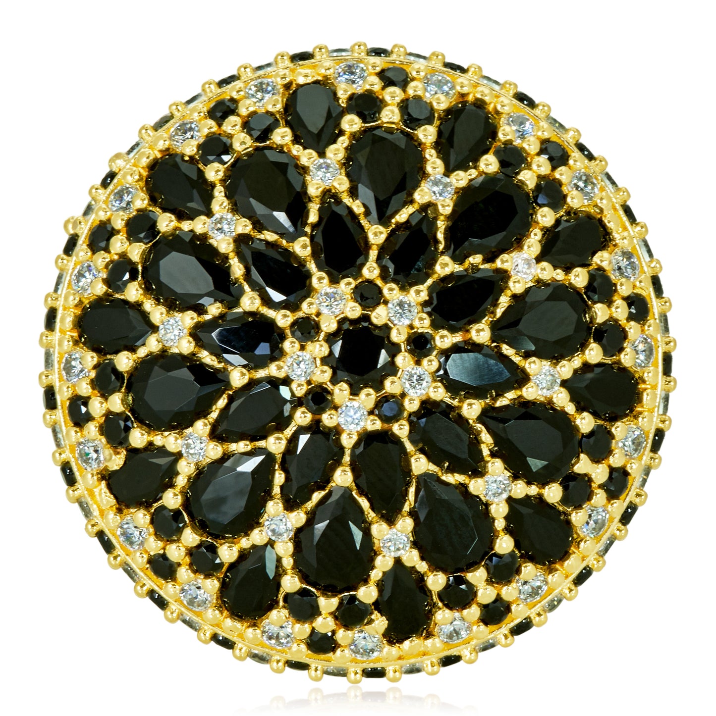 Night Mandala Cocktail Ring