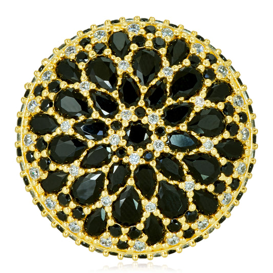 Night Mandala Cocktail Ring