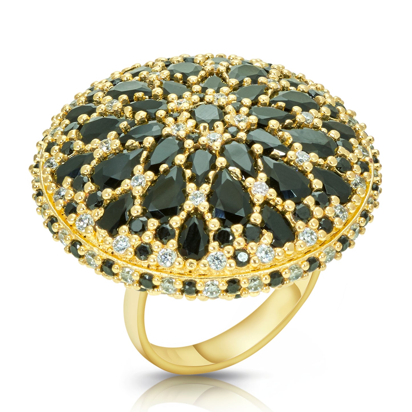 Night Mandala Cocktail Ring