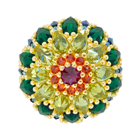 Chakra Mandala Bonbon Cocktail Ring