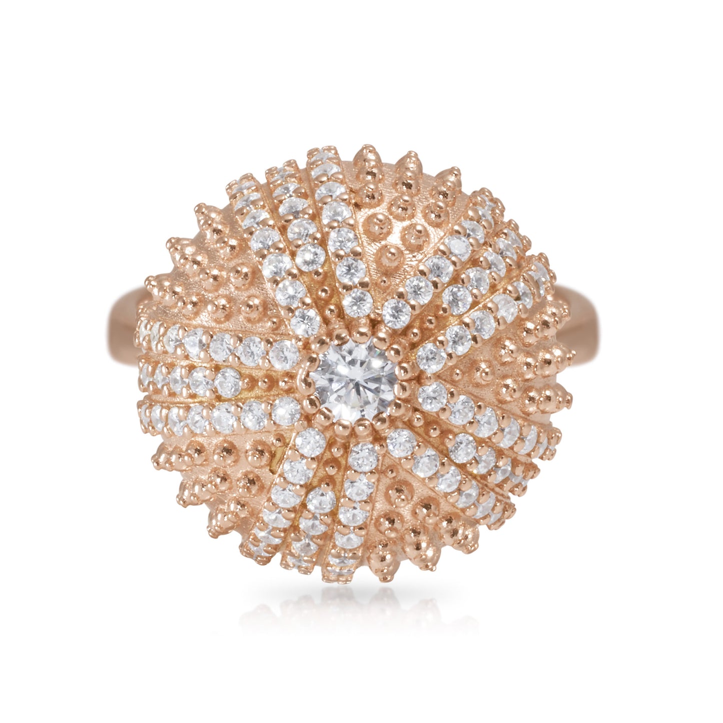 Pink Sea Urchin Cocktail Ring