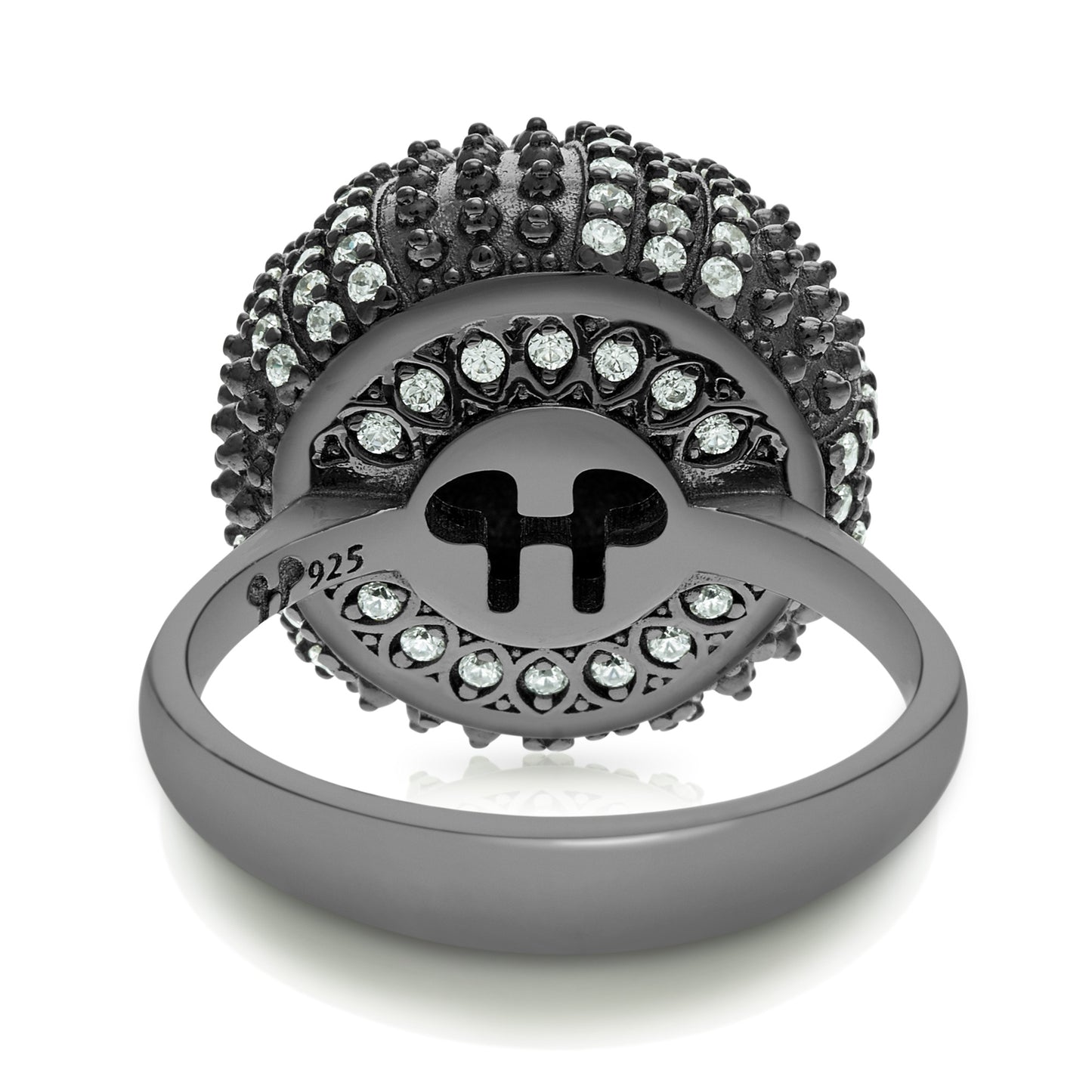 Mini Sea Urchin Cocktail Ring - Black Rhodium