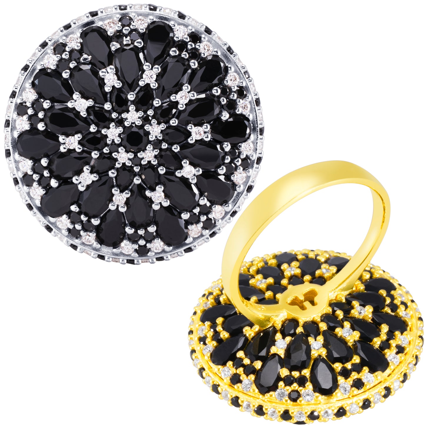 Mini Night Mandala Cocktail Ring