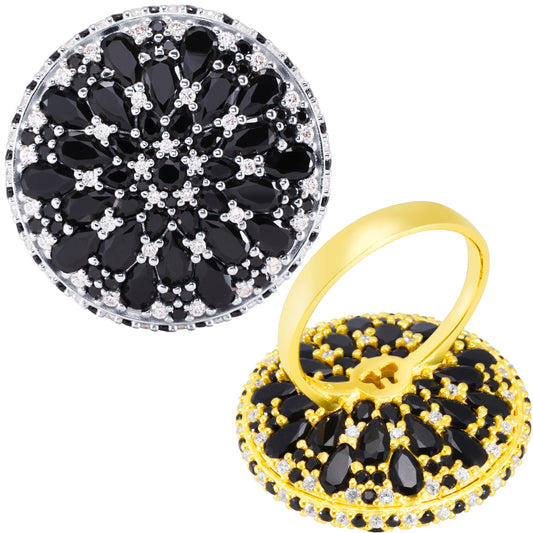 Mini Night Mandala Cocktail Ring
