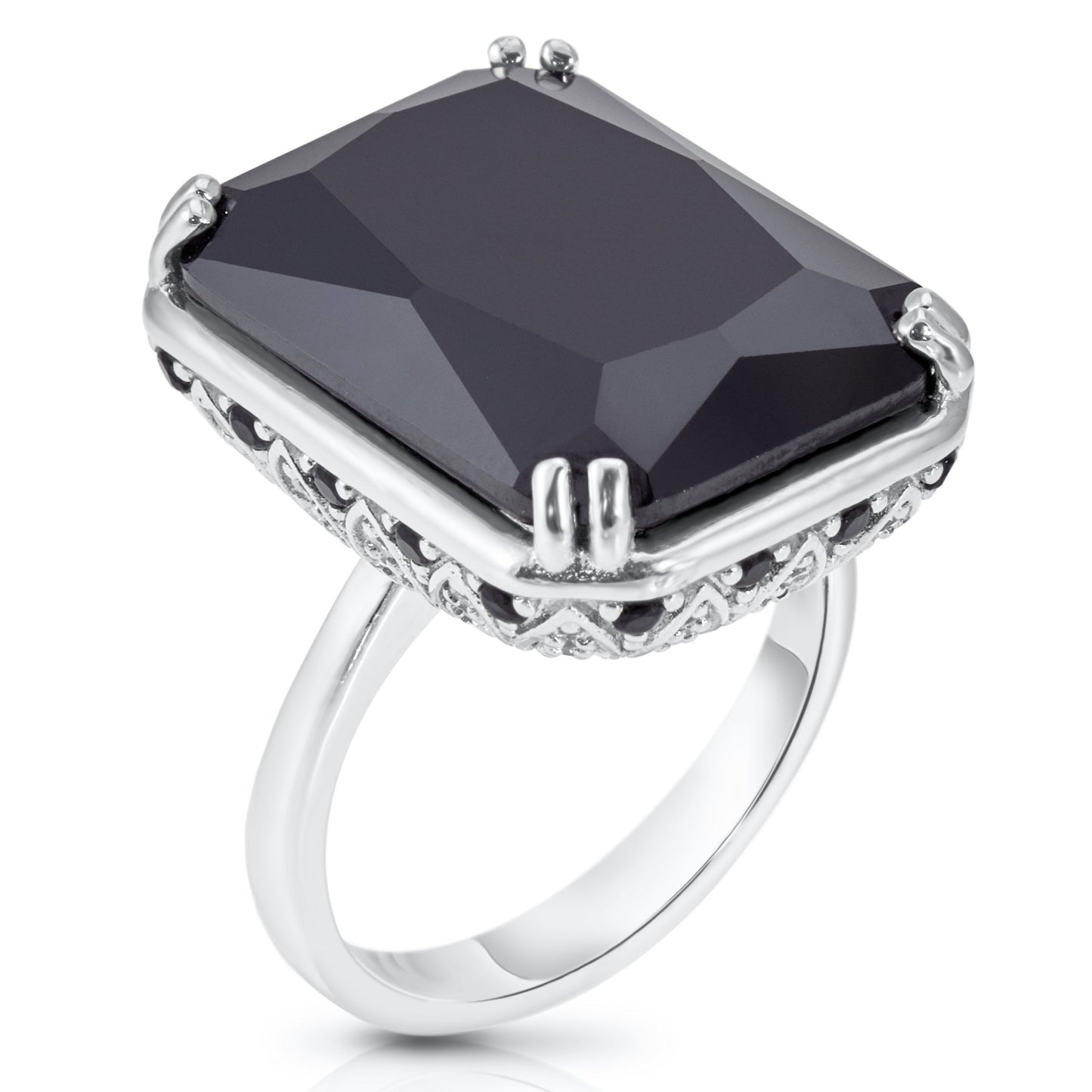 Bash Octagon Cocktail Ring - Silver
