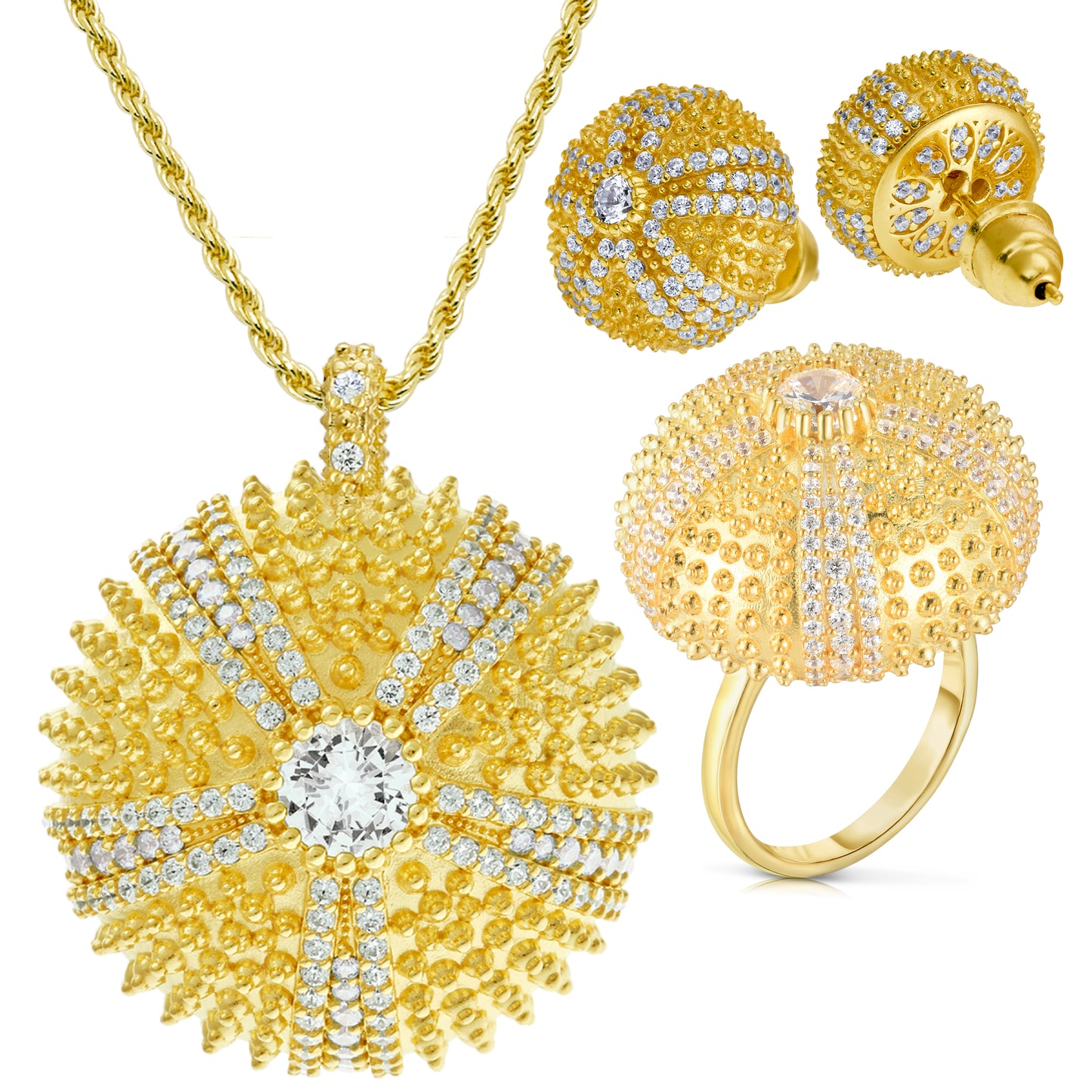 Sea Urchin Cocktail Jewelry Set