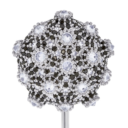 Asanoha Lapel Pin - Black - Silver