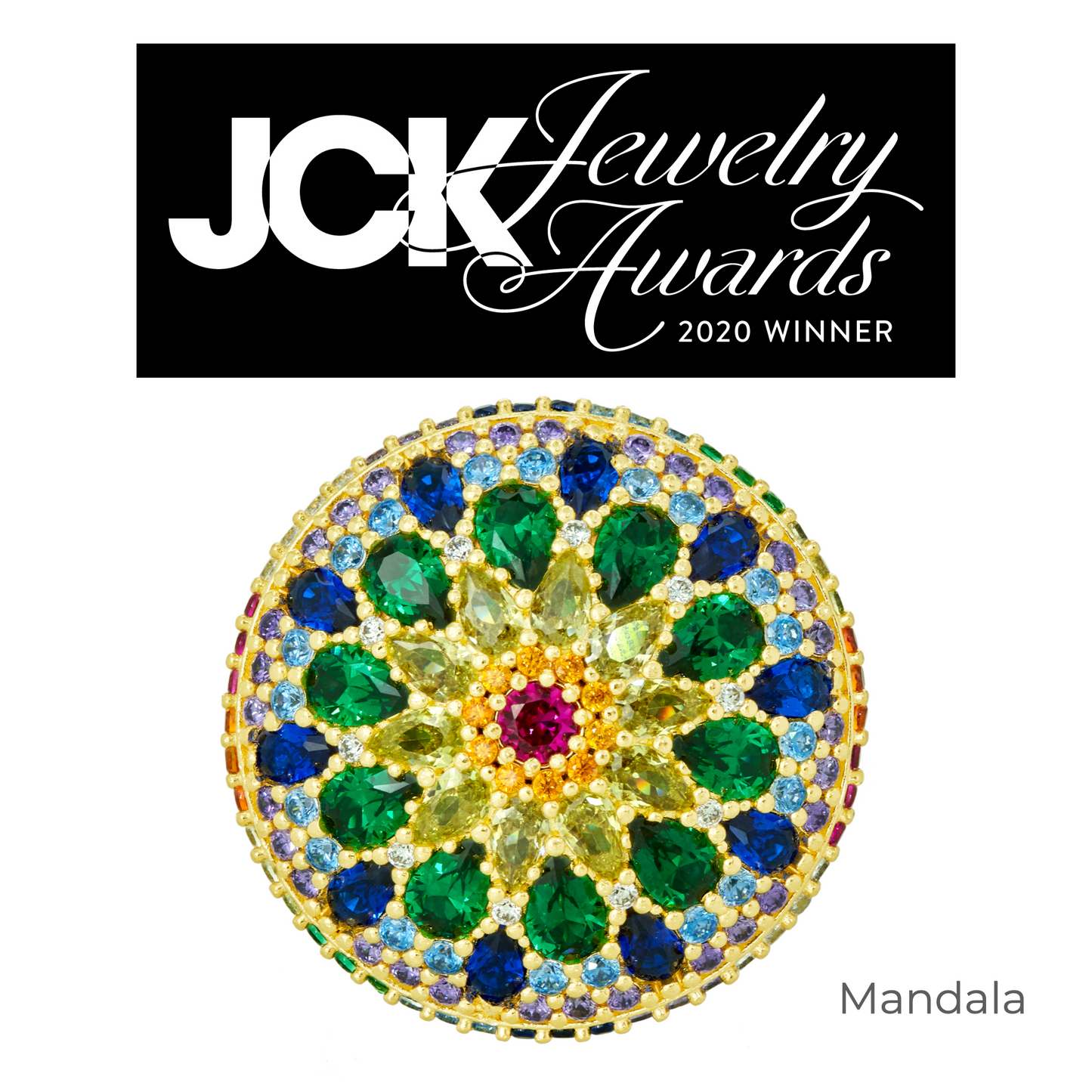 Night Mandala Cocktail Earrings