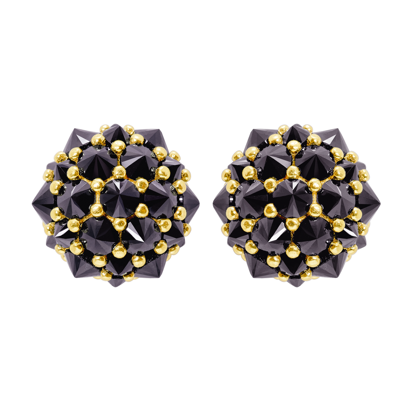 Perfect Bonbon Cocktail Earrings - Black - Gold