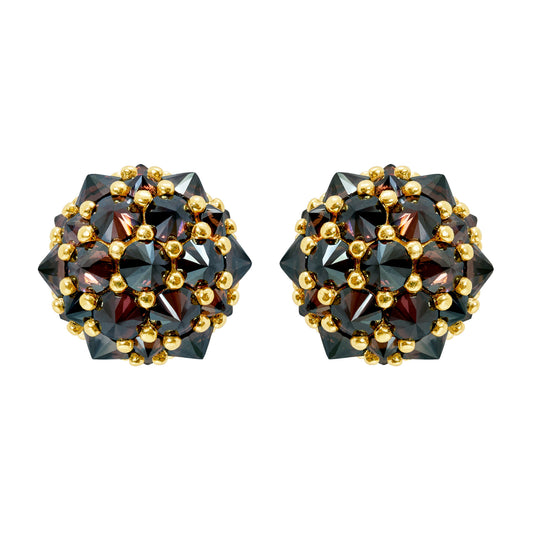 Perfect Bonbon Cocktail Earrings - Chocolate - Gold