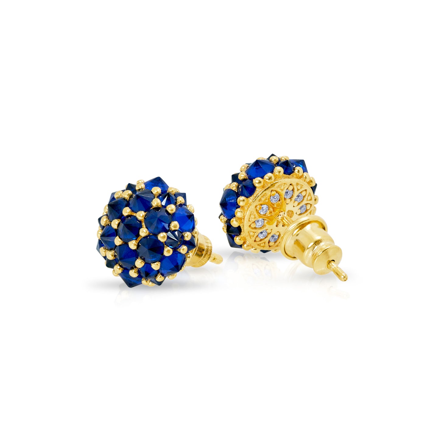 Perfect Bonbon Cocktail Earrings - Blue - Gold