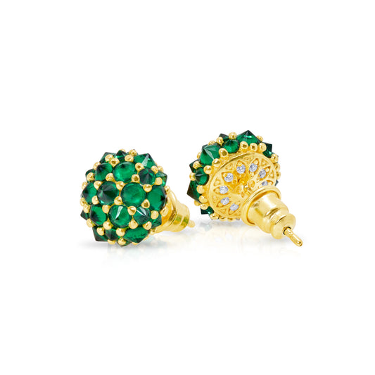Perfect Bonbon Cocktail Earrings - Green - Gold