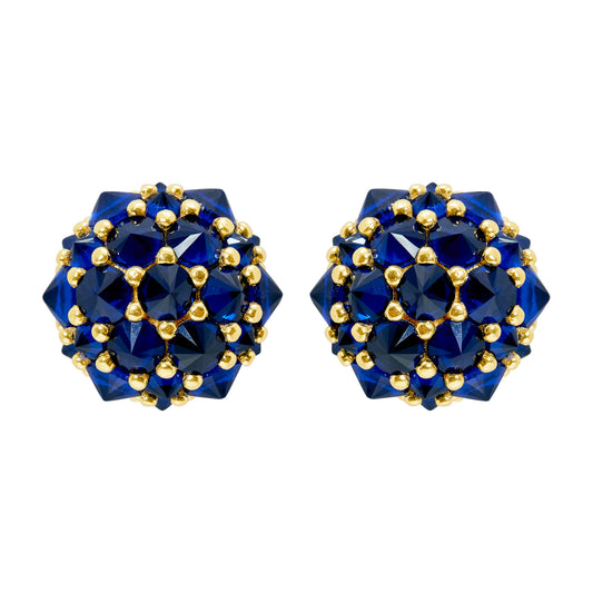 Perfect Bonbon Cocktail Earrings - Blue - Gold