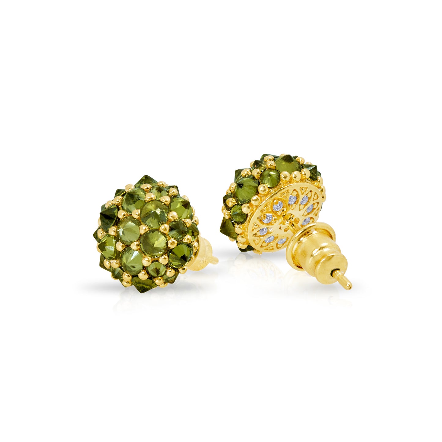 Perfect Bonbon Cocktail Earrings - Olive - Gold
