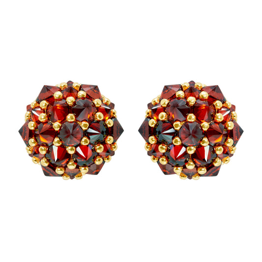 Perfect Bonbon Cocktail Earrings - Pumpkin - Gold