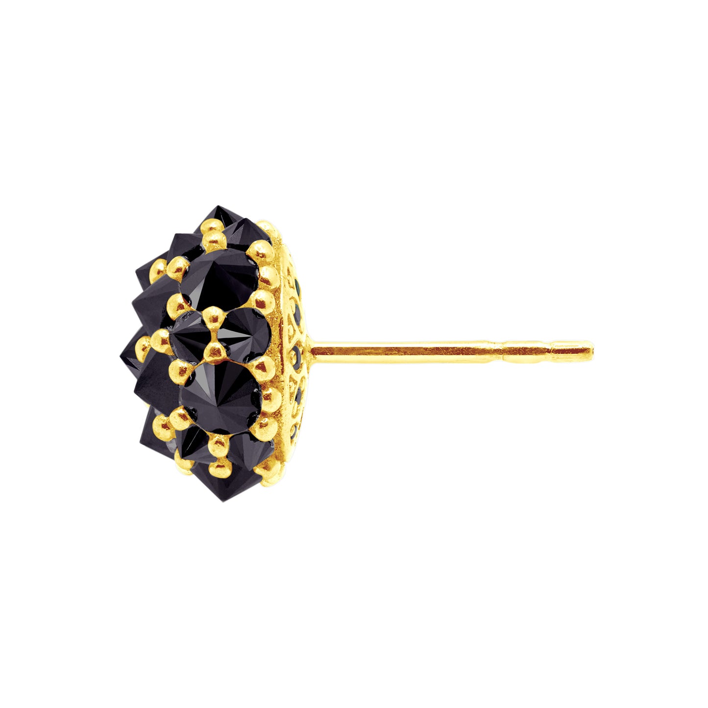 Perfect Bonbon Cocktail Earrings - Black - Gold