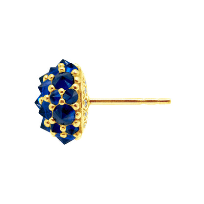 Perfect Bonbon Cocktail Earrings - Blue - Gold