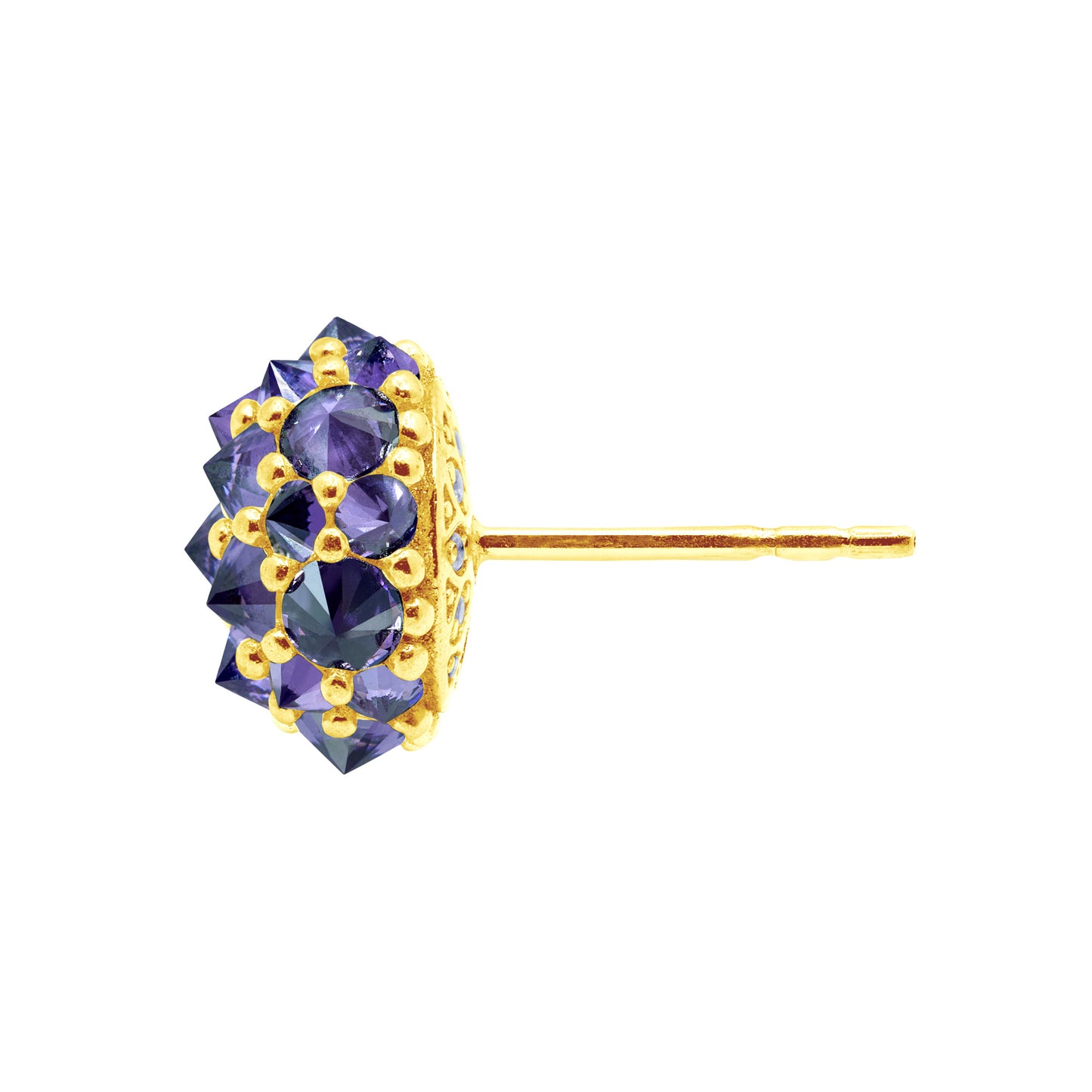 Perfect Bonbon Cocktail Earrings - Purple - Gold