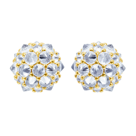 Perfect Bonbon Cocktail Earrings - White - Gold