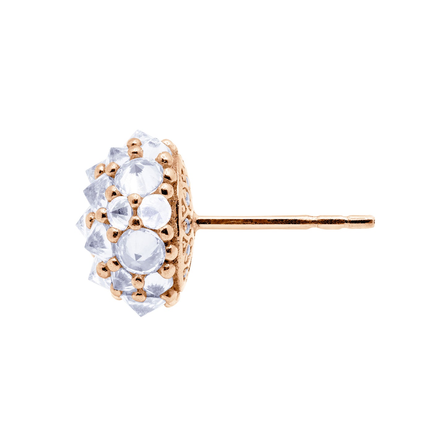 Perfect Bonbon Cocktail Earrings - White - Rose Gold