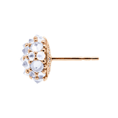 Perfect Bonbon Cocktail Earrings - White - Rose Gold