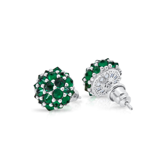 Perfect Bonbon Cocktail Earrings - Green - Silver
