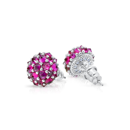 Perfect Bonbon Cocktail Earrings - Pink - Silver