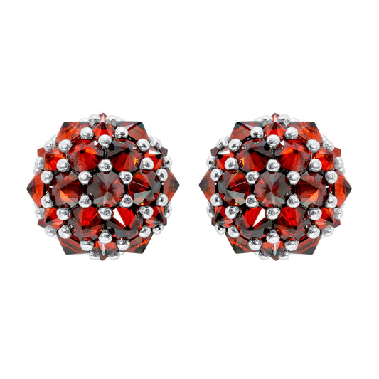 Perfect Bonbon Cocktail Earrings - Pumpkin - Silver