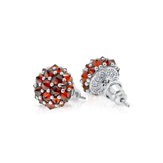 Perfect Bonbon Cocktail Earrings - Pumpkin - Silver