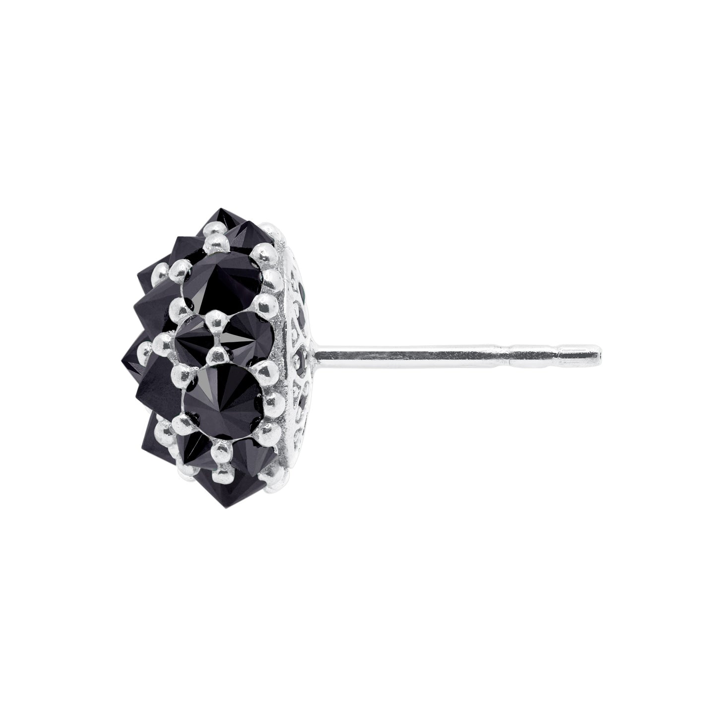 Perfect Bonbon Cocktail Earrings - Black - Silver