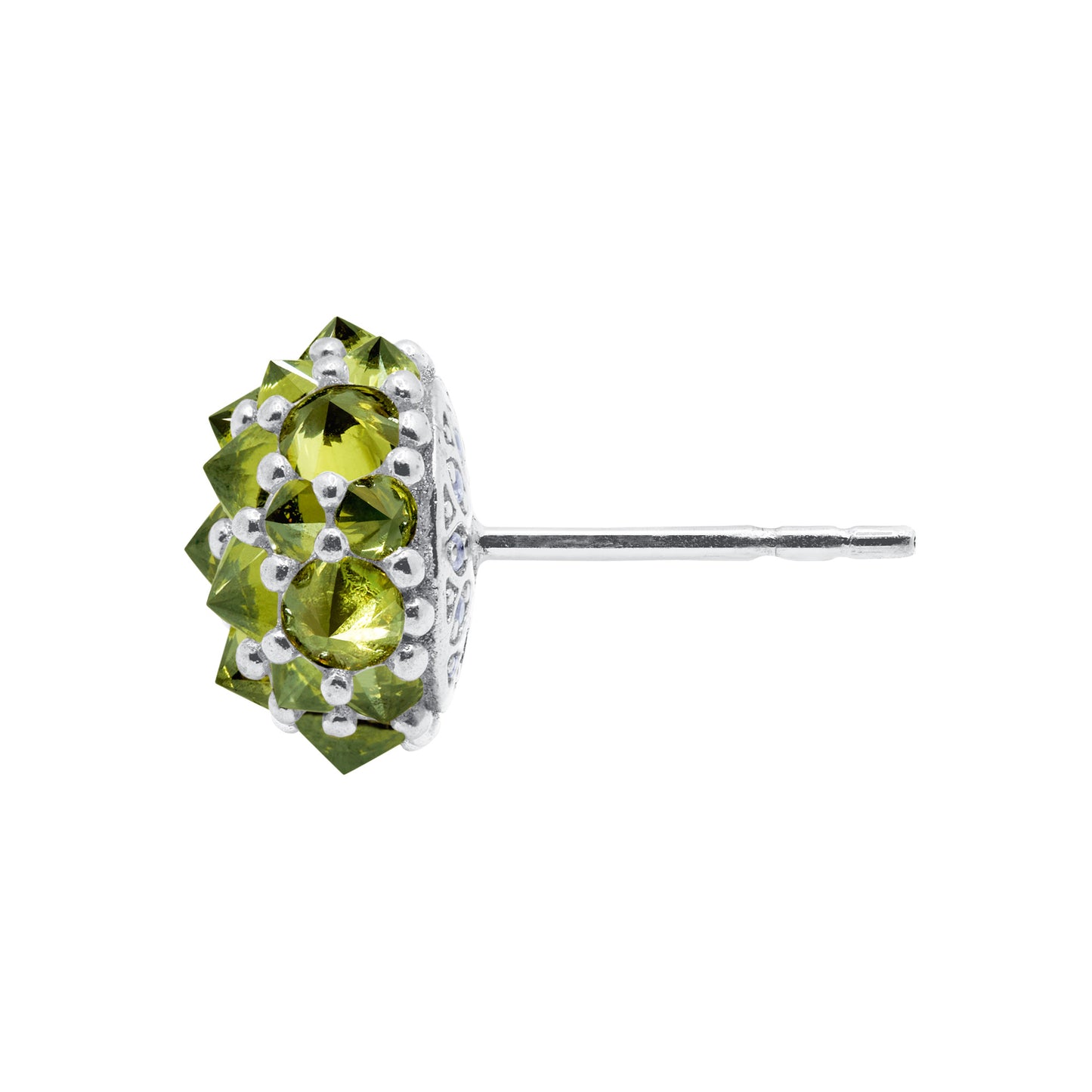 Perfect Bonbon Cocktail Earrings - Olive - Silver