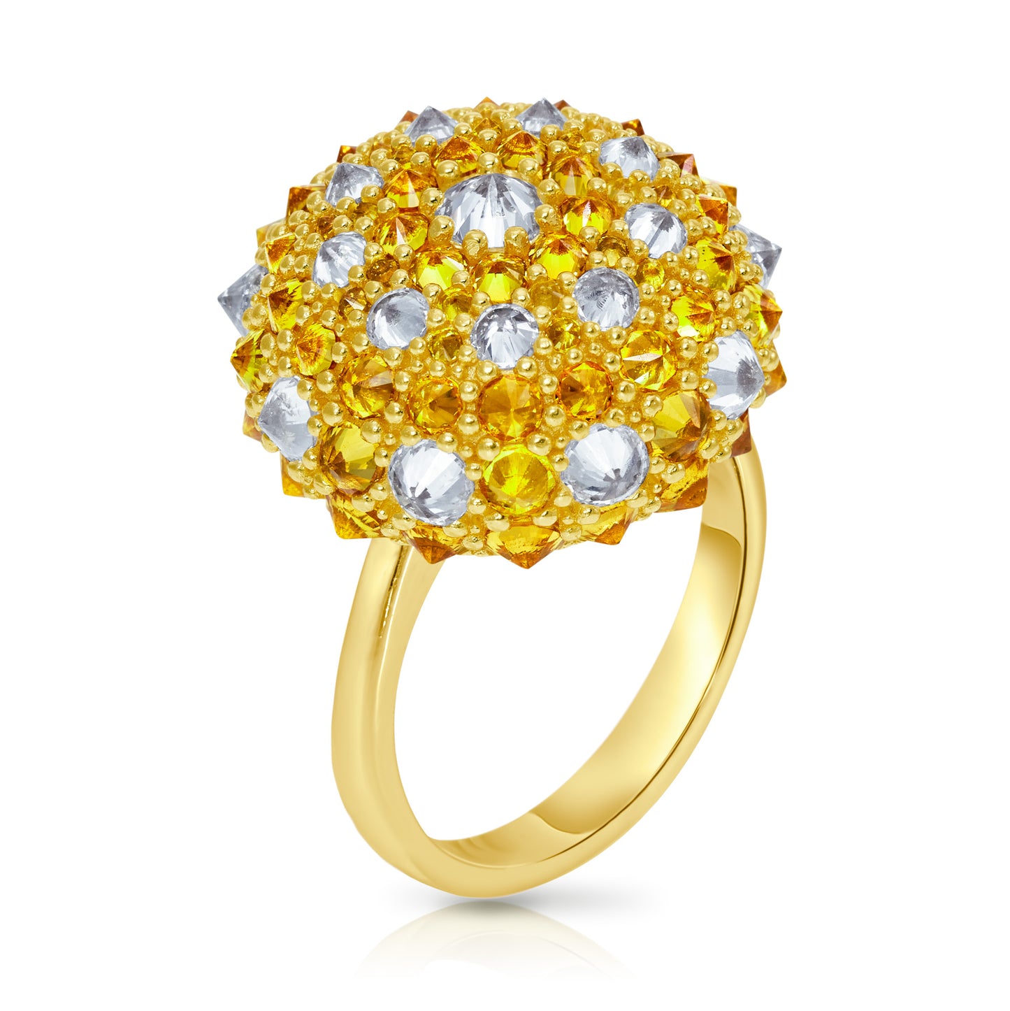 Checkmate Bonbon Cocktail Ring - Honey - Gold