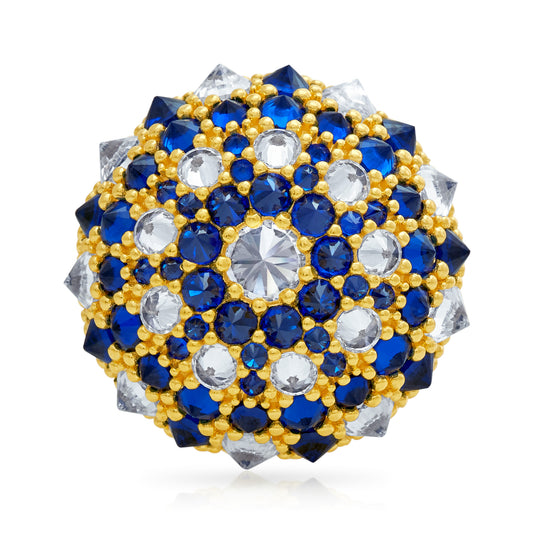 Checkmate Bonbon Cocktail Ring - Blue - Gold