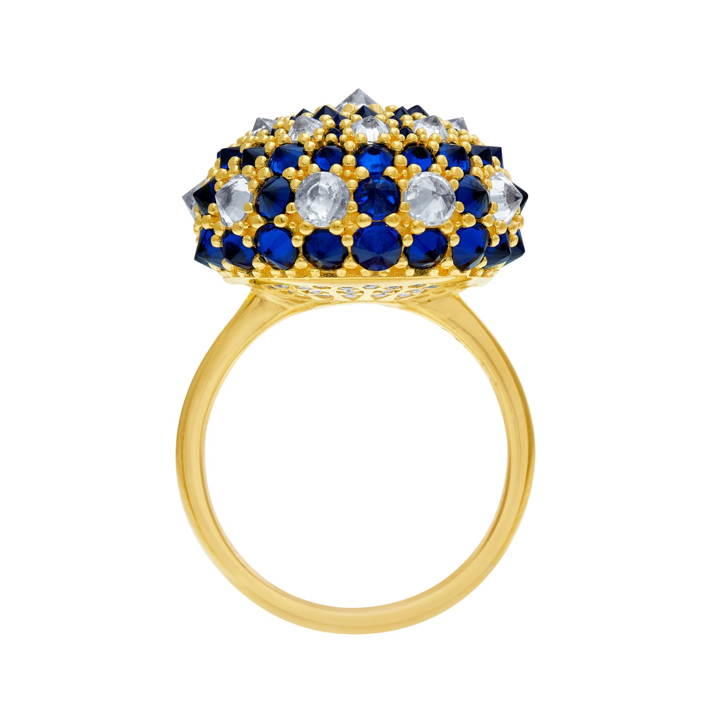 Checkmate Bonbon Cocktail Ring - Blue - Gold