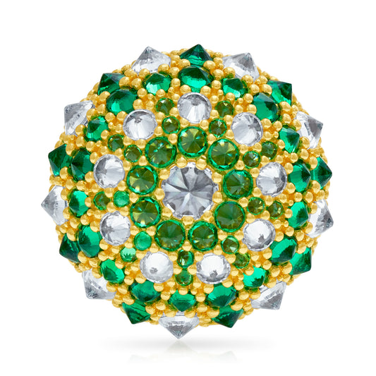 Checkmate Bonbon Cocktail Ring - Green - Gold