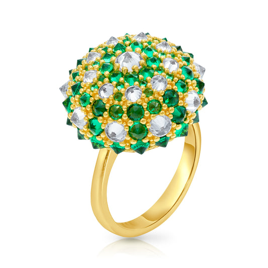 Checkmate Bonbon Cocktail Ring - Green - Gold