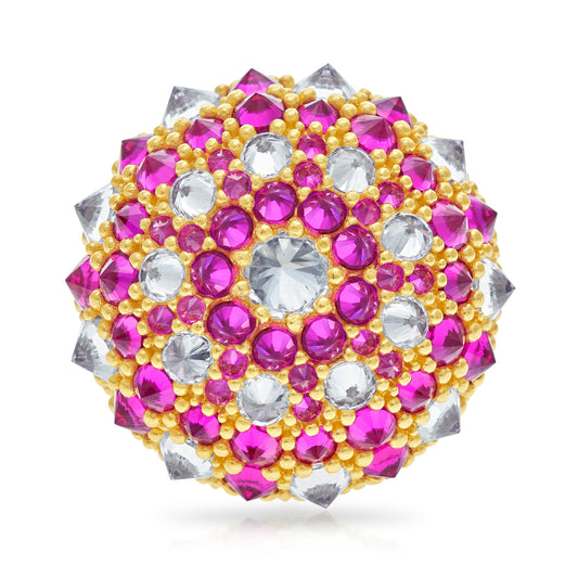 Checkmate Bonbon Cocktail Ring - Pink - Gold