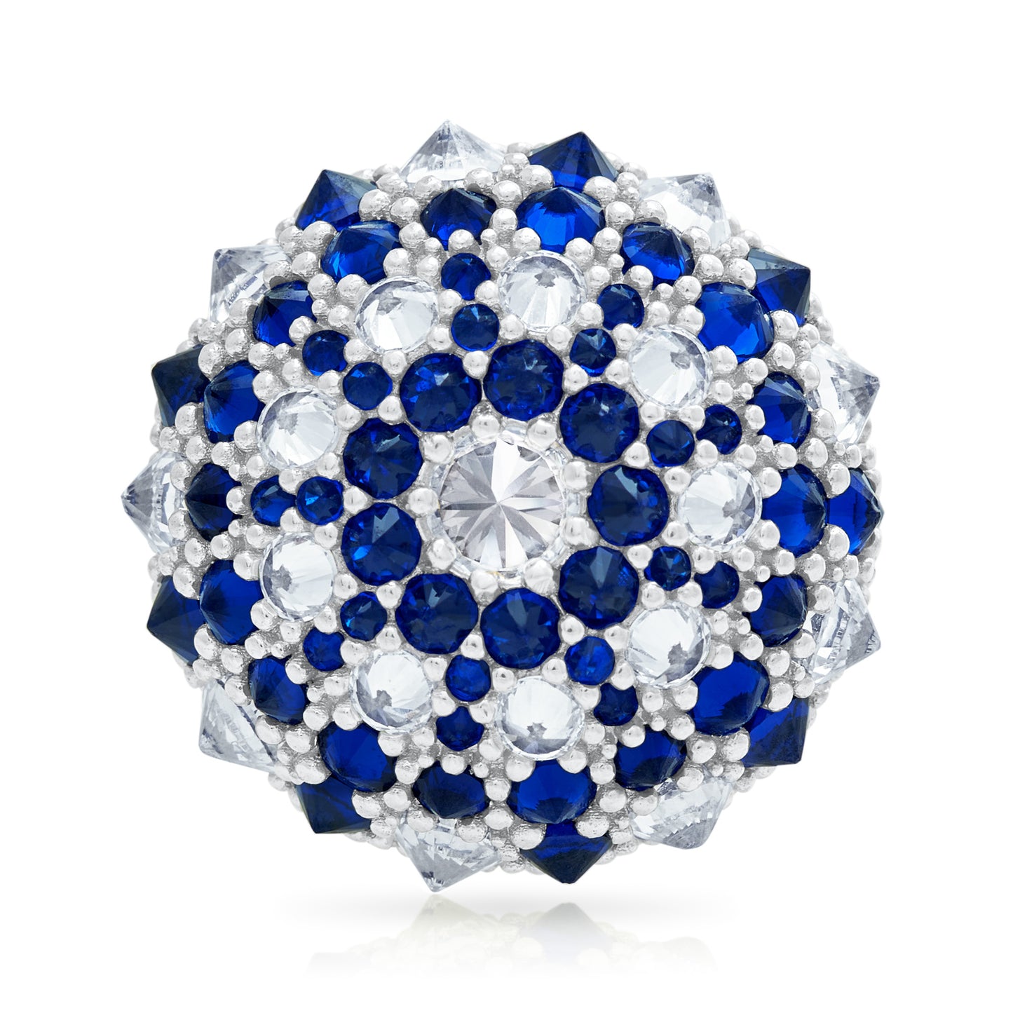 Checkmate Bonbon Cocktail Ring - Blue - Silver