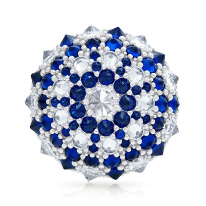 Checkmate Bonbon Cocktail Ring - Blue - Silver