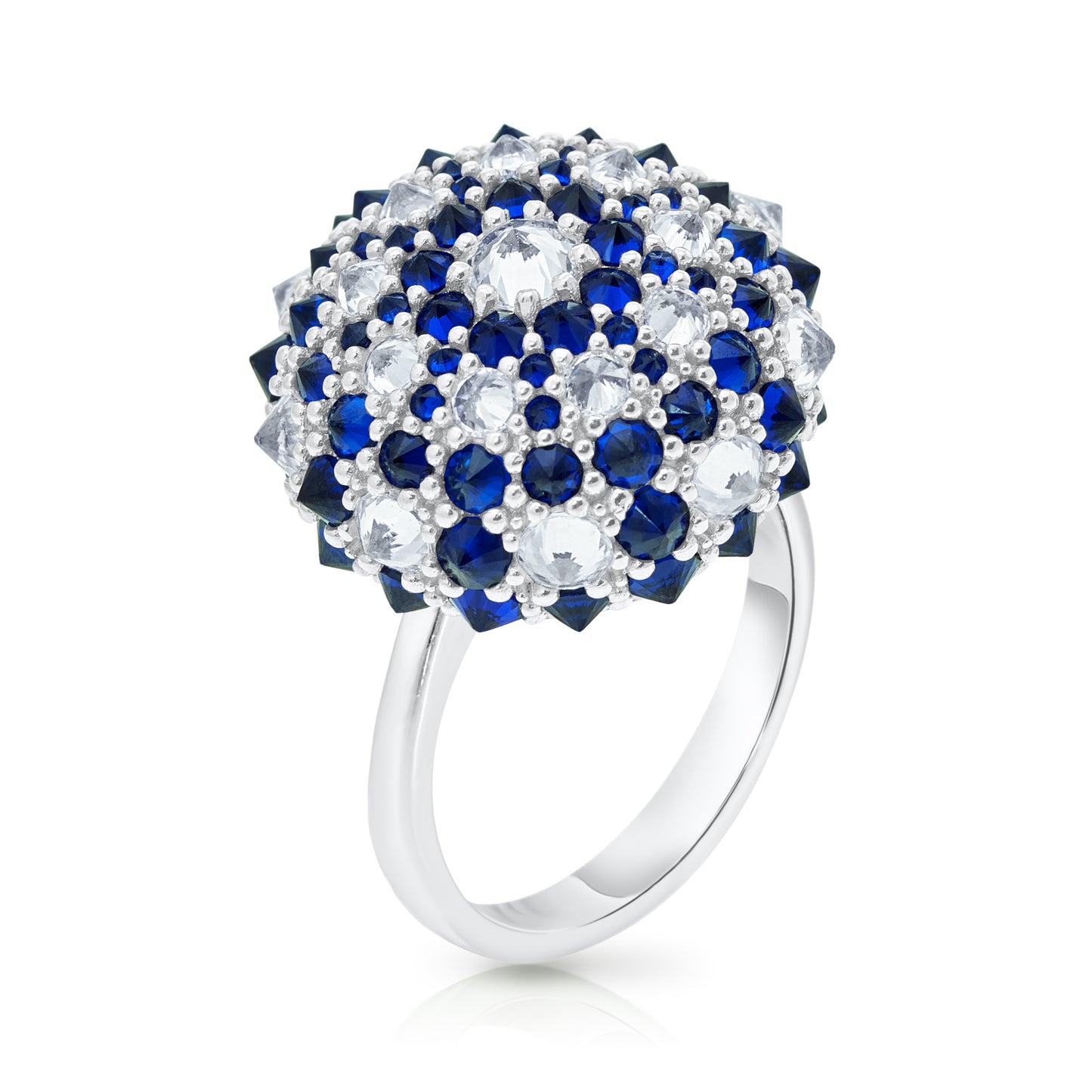 Checkmate Bonbon Cocktail Ring - Blue - Silver