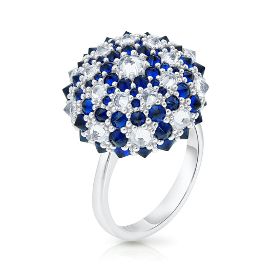 Checkmate Bonbon Cocktail Ring - Blue - Silver