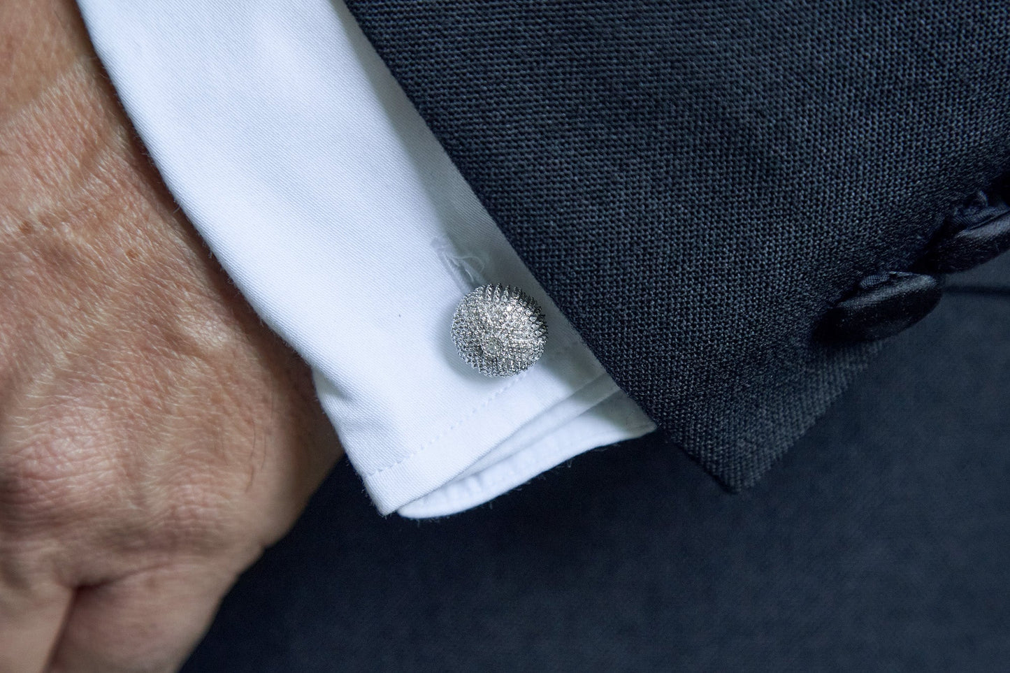 Sea Urchin Cocktail Cufflinks - Silver