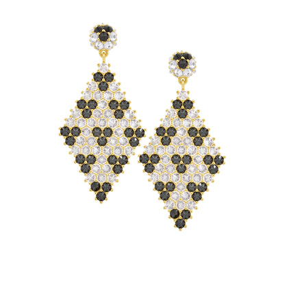 Donna Marquesa Cocktail Earrings - Ermine - Gold