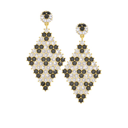 Donna Marquesa Cocktail Earrings - Ermine - Gold