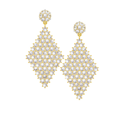 Donna Marquesa Earrings - White - 22 karat Gold