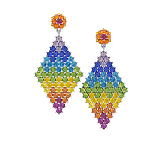 Donna Marquesa Cocktail Earrings - Chakra - Silver