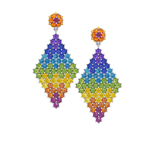Donna Marquesa Cocktail Earrings - Chakra - Silver